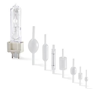 Envelope of lighting components and arc tubes using technical ceramics.