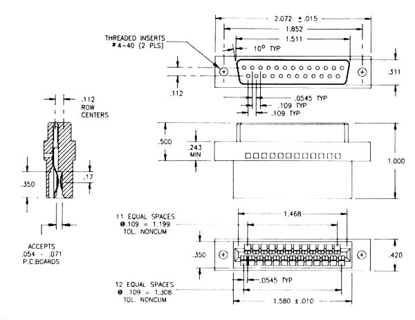AWI connectors - 5325 Series - 5525 Shielded - Electronic Mechanical Components Distributor