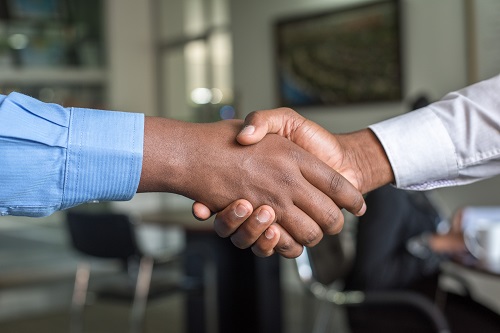Distribution shake hand agreement