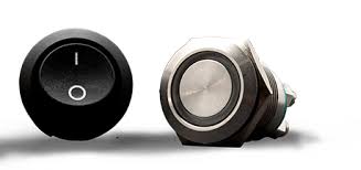 Ring illuminated Piezo switch side view