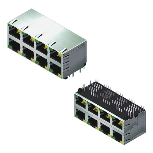 Modular Jack Shielded Side Entry With LED
