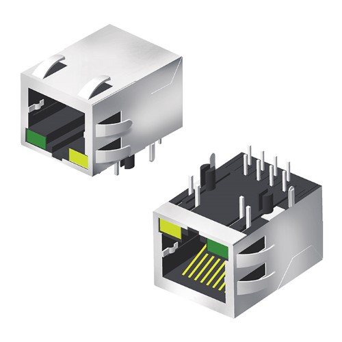 Modular Jack Shielded Side Entry With LED
