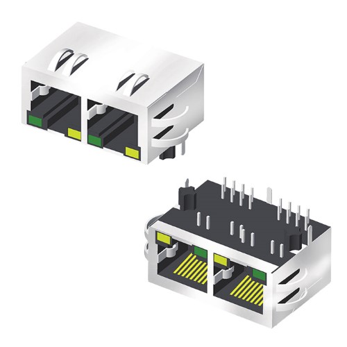 Modular Jack Shielded Side Entry With LED
