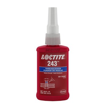 243 BLUE MEDIUM STRENGTH PRIMERLESS THREADLOCKER FOR FASTENERS 1/4-3/4 50 MIL BOTTLE