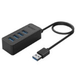 W5P-U3-100-BK-BP Orico USB 3.0 Hub with 4 Type A Ports, Black