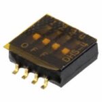 DHS4C APEM DIP Slide Switch 0.1A 6VDC SMD SPST