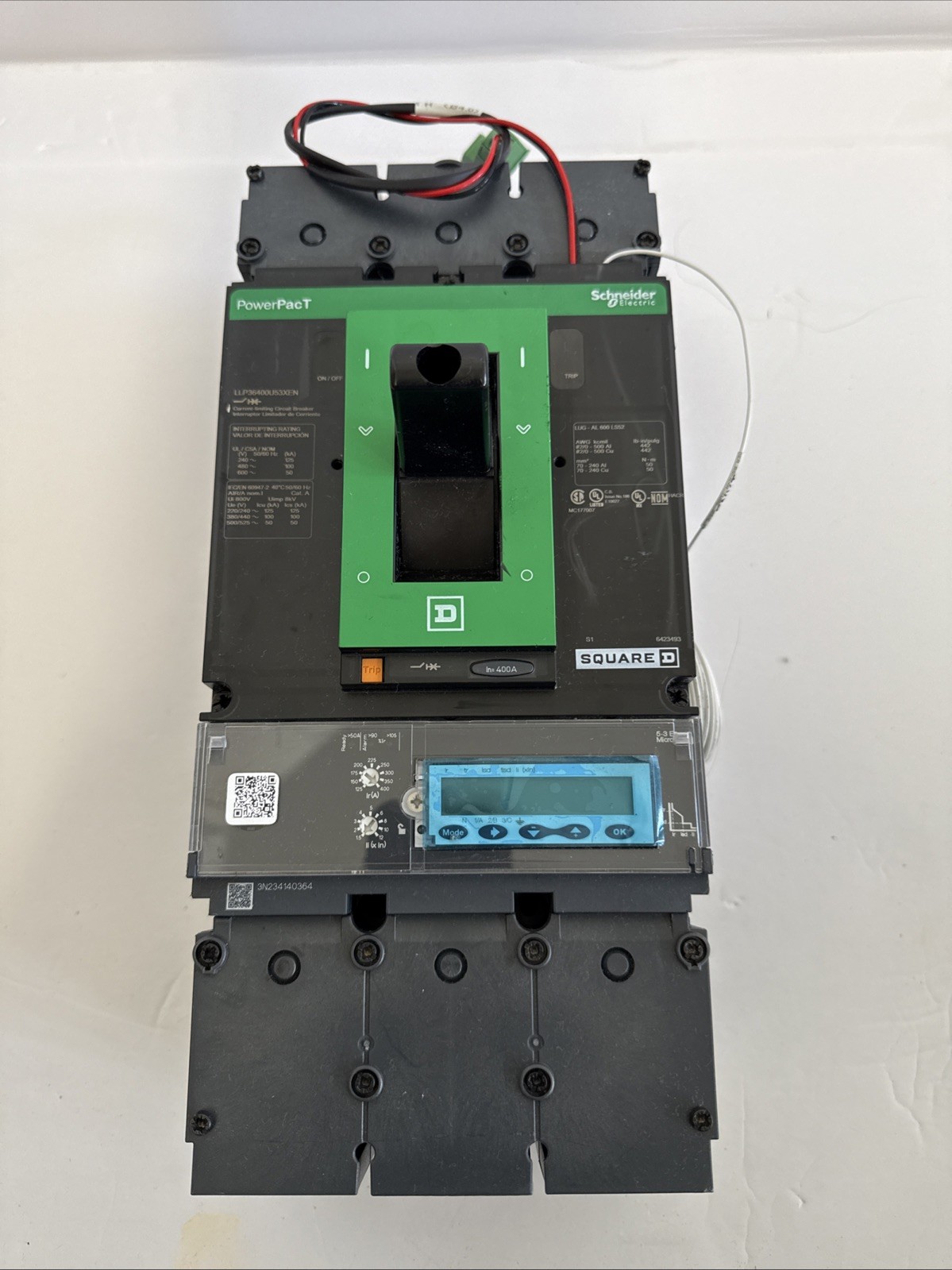 NLLF36400U53XTW SquareD Circuit Breaker 525V 400A 3-Poles Trusted Distributor NLLF36400U53XTW SquareD Circuit Breaker 525V 400A 3-Poles