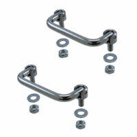 Handle FOLDING STEEL 3.9X1.7" PR Hinged Ends M286-6 Hardware Handles