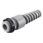 Hubbell HJ1040GPK25 Jr Cord Connector with Spiral, 0.25" to 0.31" Cable, 1/2", Gray