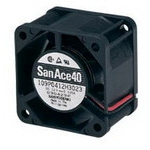 109P0412J3023 Sanyo Denki DC Fan Ball Bearing 12VDC 16.3CFM Axial