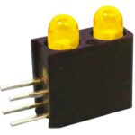 122-311-04 MARL Yellow PCB LED, 2 LEDs, 2.1V, Through Hole Mount