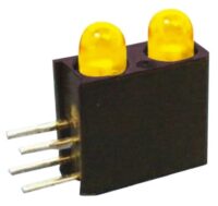 122-311-04 MARL Yellow PCB LED, 2 LEDs, 2.1V, Through Hole Mount