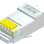 S108AF-8P8C-GC-L AMTEK MODULAR PLUG SHIELDED 8 POSITION LONG BODY, GOLD PLATED, RoHS