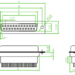 DBE-F25SBTF5.4/12.7-L Amtek Connector D25 Female Straight PCB