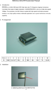KWS7S3 Kingwave 2.4GHz RF Module KWS7S3 12VDC 1A RCA JACKS (1 video, 2 L/R audio)