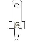 Molex 19712-4001 PCB Tab Quick Disconnect, Male, for Wire, Box, Tab 2.79 x 0.51mm