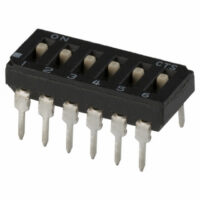 CTS 209-6MS DIP Switch SPST 6 Section Raised Actuator 0.1A DIP-12