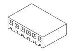 Molex 09-50-3101 Header Connector, Cable Mount, Plug, 10 Contacts, Socket, 0.156 Pitch, Polarized Lock