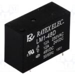 LM1-48D RAYEX Electromagnetic Relay, SPDT, UCOIL:48VDC, 12A/250VAC, 12A/30VDC