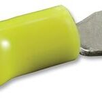 TE Connectivity / AMP 34168 Insulated Ring Tongue Terminal #6 Stud 10-12 AWG Tin Plated Yellow Vinyl