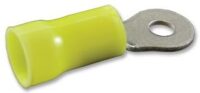TE Connectivity / AMP 34168 Insulated Ring Tongue Terminal #6 Stud 10-12 AWG Tin Plated Yellow Vinyl
