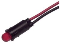 VCC 5110F7 LED 5mm 6.3mcd 26AWG, Yellow