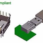 5075AR-04-WH NELTRON CONNECTOR USB A TYPE 1A 30V PCB SOCKET R/A TYPE RoHS