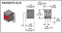 LEDtronics RBG280T3-0007 LED Green 565nm