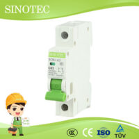 SCB1-63C/2P-3A Sinotec Miniature Circuit Breaker 3A 2Pole