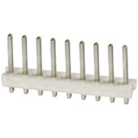 TE Connectivity / AMP 640383-9 Vertical Single Row Pin Header 9 Pins Through Hole Mount 3.96 mm Pitch