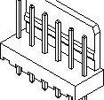 MOLEX  22-27-2041 Connector, Header 2.54 mm, 4 Contacts