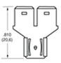 Molex 19043-0001 Double Male - Single Female Quick Disconnect Adapter, .250 x .032 Tab Size, Non-Plated