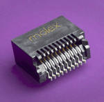 Molex 74441-0010 SFP Connector 20 Position 500mA Female Gold Plated Right Angle