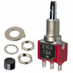 C&K 8168SHCBE Switch Push Button N.C. SPDT Round