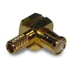 919-104P-51AX Amphenol Conn MCX PL 0Hz to 6GHz 50Ohm Crimp RA Cable Mount Gold