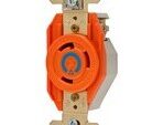 Hubbell IG2620 AC Receptacle NEMA L6-30 Female Orange Isolated Ground