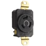 2330 Leviton Receptacle 20A 277V Mtg Locking Black