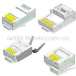 Amtek Modular Jack Top Entry H=16.7 W=16.0 For Categary 6