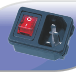 RF-1003-BBC8E2H1T RONGFENG ROCKER SWITCH IEC INLET 10GPA/ 250VAC 50/60HZ T85 RoHS