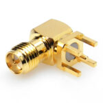 RS209L0G27 S-Conn Connector RP SMA R/A Jack, PCB Mount