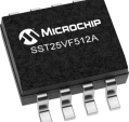 SST25VF512A-33-4I-SAE Microchip NOR Flash Serial-SPI 3.3V 512K-bit 8-SOIC