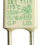 T115 SET Electronics Thermal Fuse 115C 15A / 125VAC 2Pin