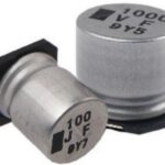 AVE107M25X16T-F CDE Aluminum Electrolytic Capacitor 100uF 25V SMD Can