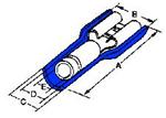 Molex 19002-0029 Terminal,  Quick Disconnect Female, 4.75MM Blue