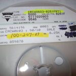 CRCW0603-8251FRT1 Vishay / Dale Resistor 8.25k Ohms 0.1W 1% SMD 0603