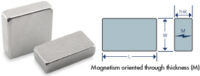 NB188S375N-35 NEODYMIUM BLOCK MAGNET, .188"X.188"X.375"