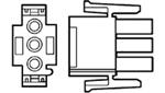 TE Connectivity / AMP 1-480700-0 Plug & Socket Connector Housing 3 POS
