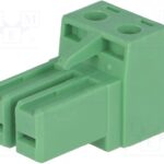 1804904 Phoenix Contact Terminal Block 2 Pos 7.62mm pitch Plug 24-10 AWG Screw, Pluggable