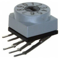 PT65101L254 Apem Rotary Dip Switch 10 Flush 0.15A 42V PC Pins