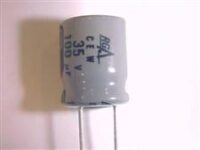 RG Allen 100MFD-35V Aluminum Electrolytic Capacitor 100uF 35V 20% Radial